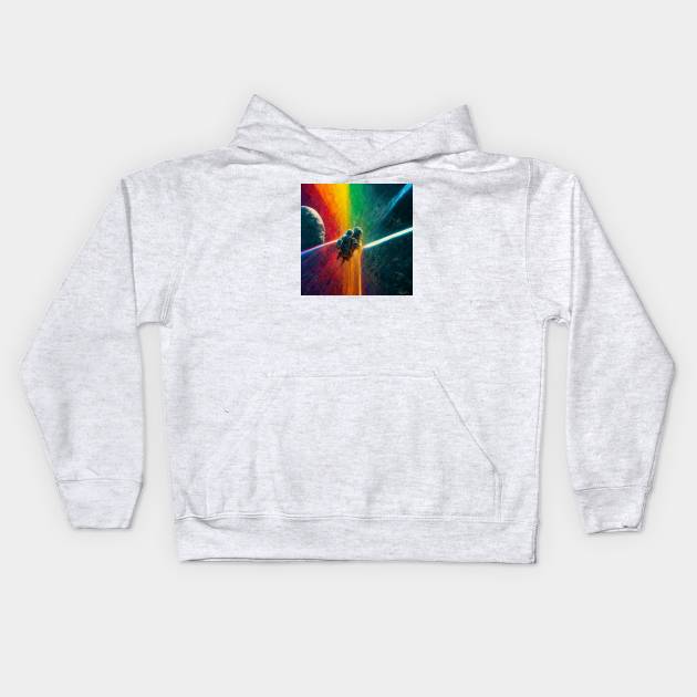 Multi Rainbow Kids Hoodie by benheineart